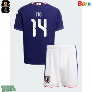 Japan Junya Ito #14 Replika Babytøj Hjemmebanesæt Børn VM 2026 Kortærmet (+ Korte bukser)